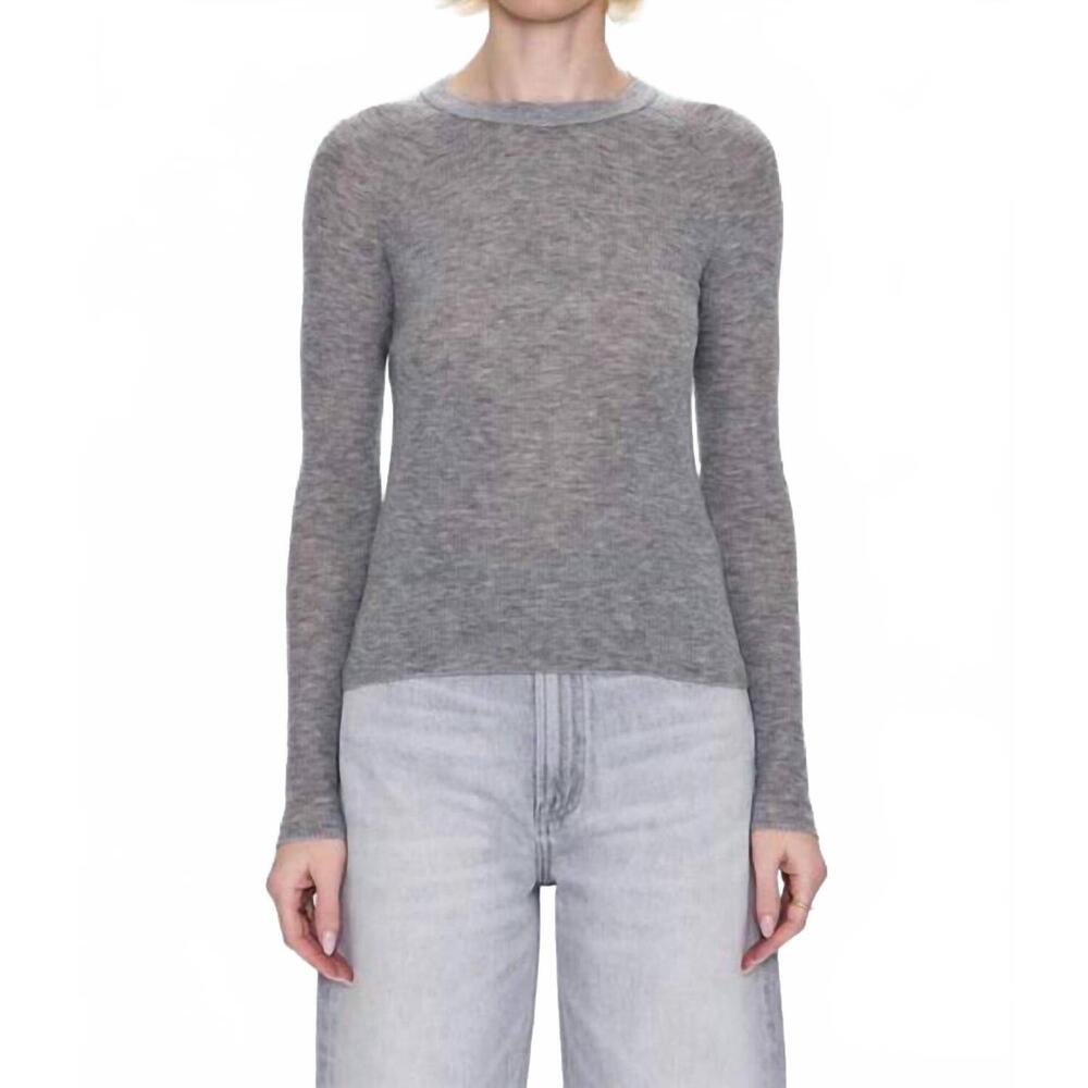 NEW PISTOLA juno feather weight sweater in heather charcoal